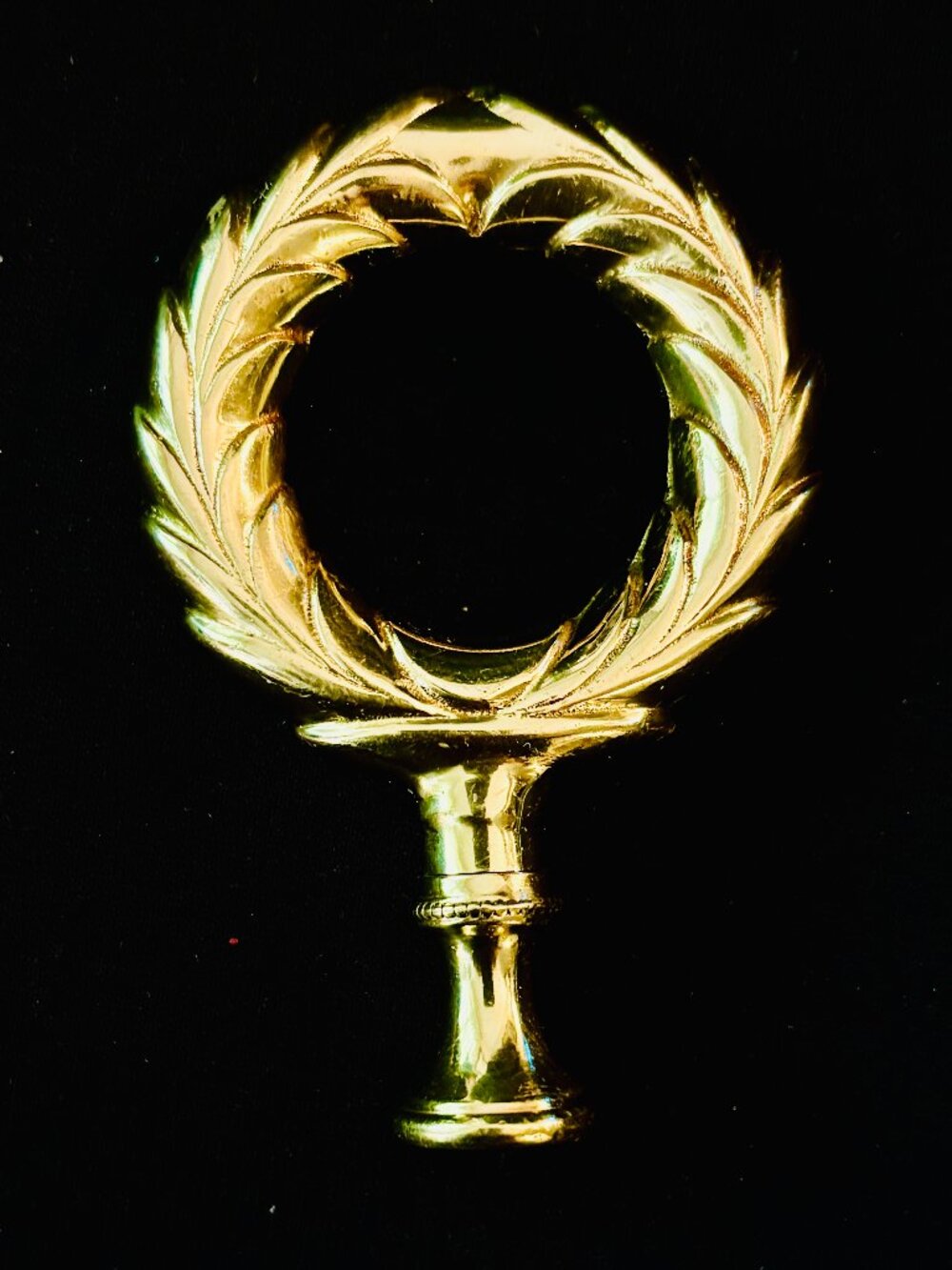 Vintage Decorative Roman laurel wreath finial - Solid Brass